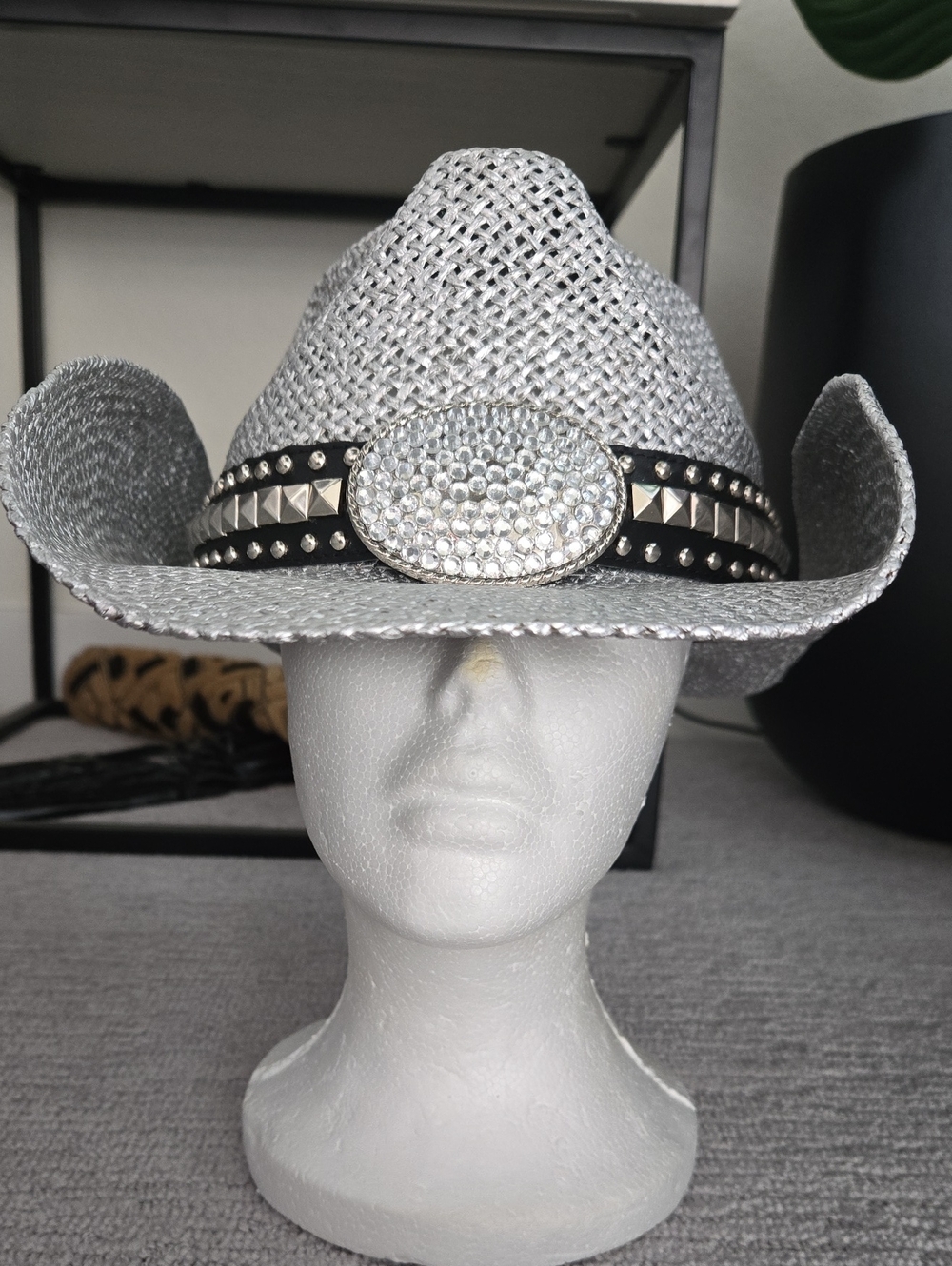 Shyanne Silver Rhinestone Studded Cowgirl Hat